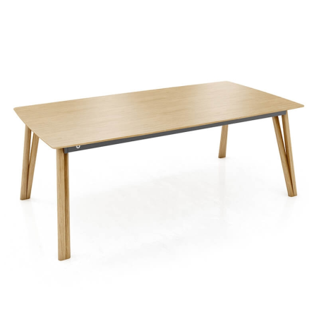 Table en bois massif pieds épingle - Rennes Mobitec