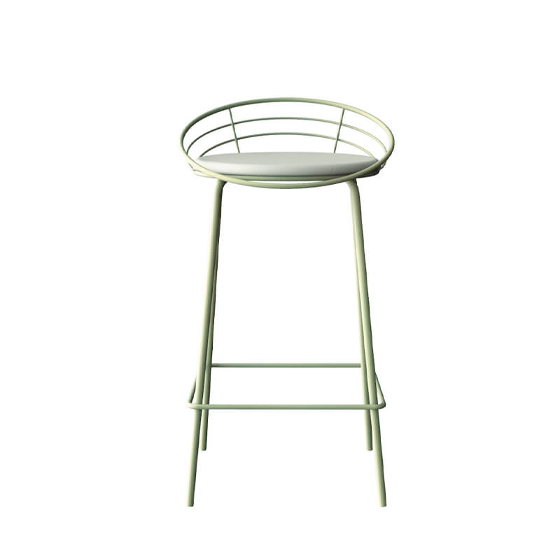 Tabouret made in France en métal avec assise rembourrée - Yaël