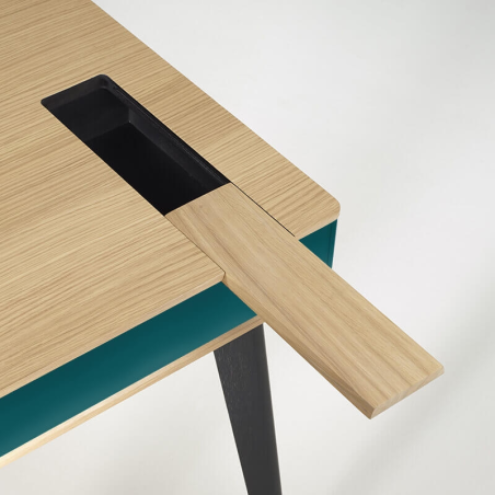 Bureau en bois avec tiroirs made in France