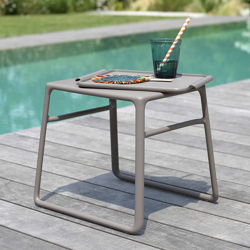 Table basse de jardin carrée empilable en polypropylène - Pop