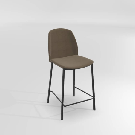 Tabouret haut avec dossier en tissu tendance