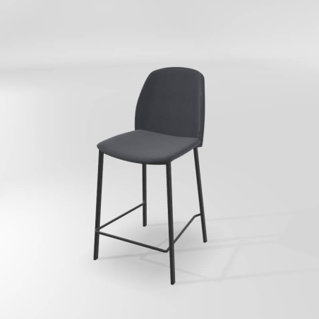 Tabouret en tissu avec pieds métal