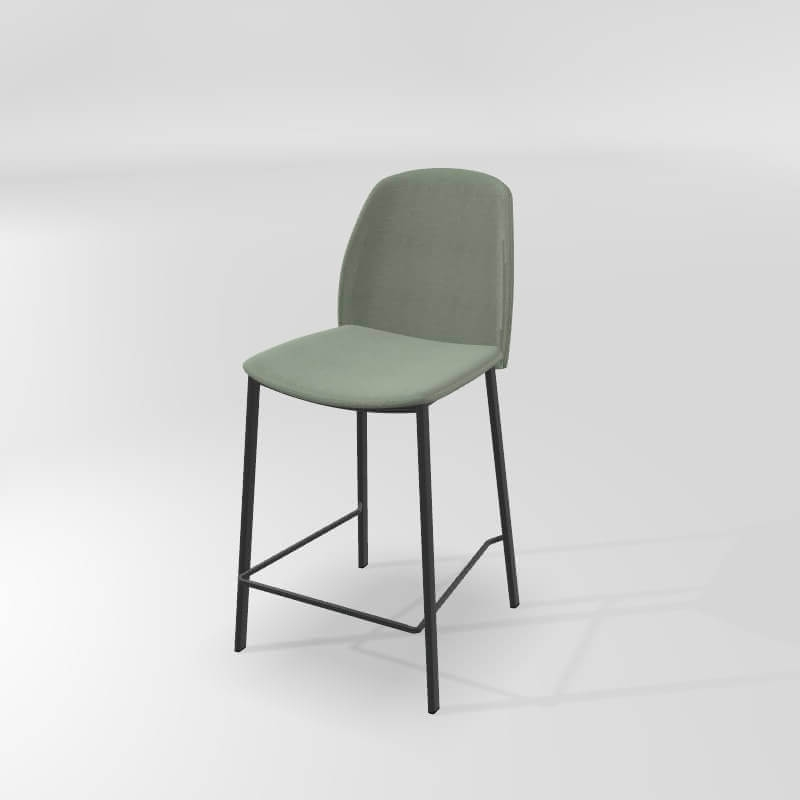 Tabouret en métal et tissu