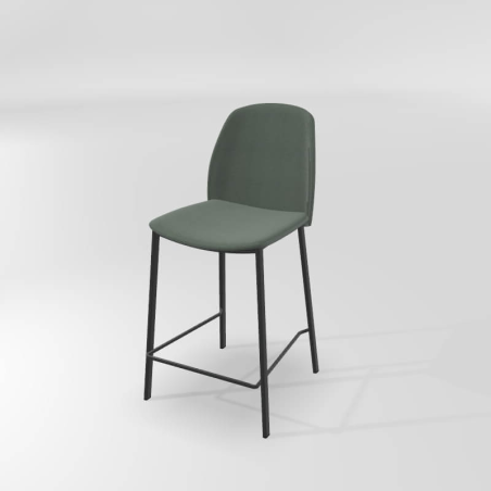 Tabouret moderne en tissu avec dossier