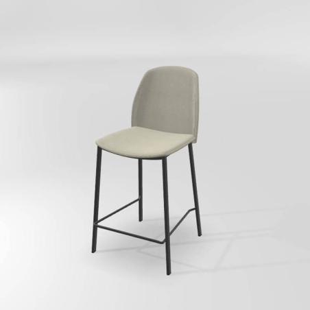 Tabouret avec dossier en tissu tendance