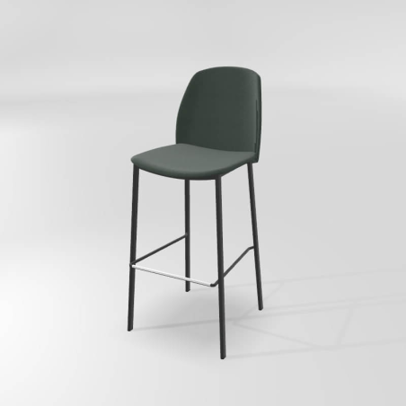 Tabouret moderne haut avec dossier en tissu
