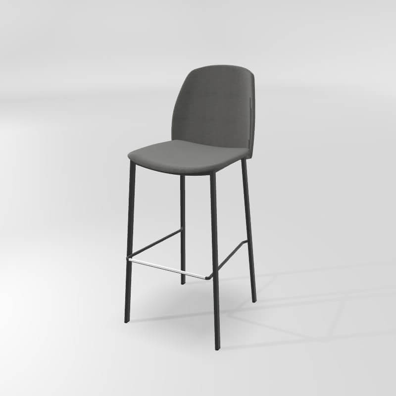 Tabouret en métal et tissu tendance haut