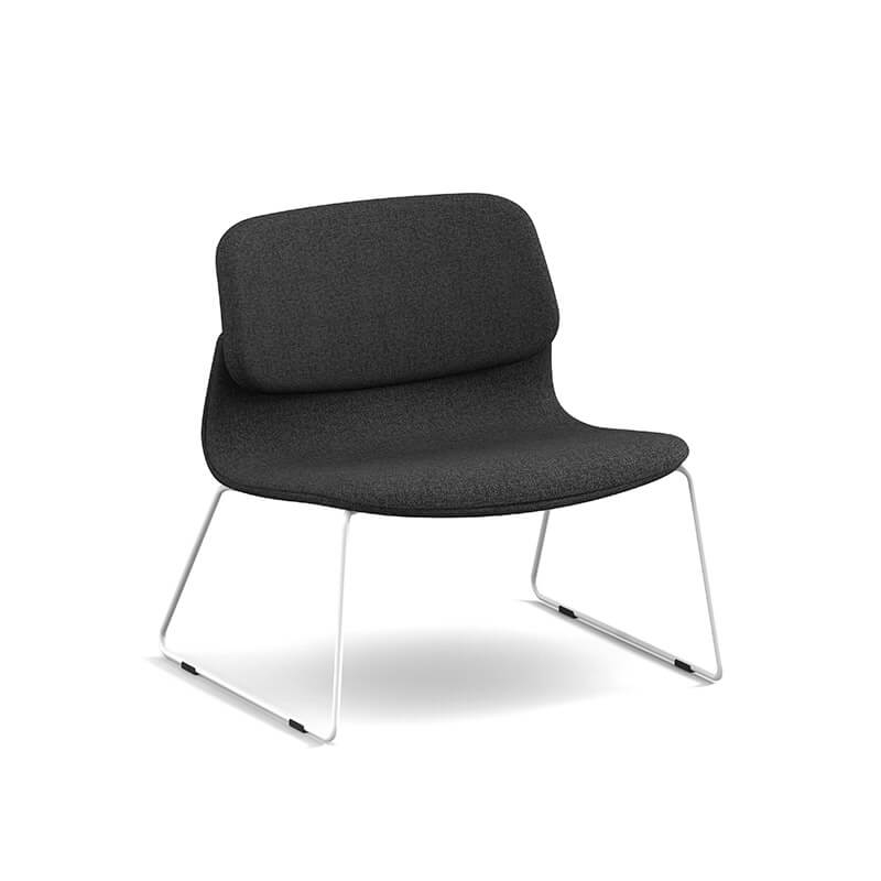 Chauffeuse confortable en tissu et métal