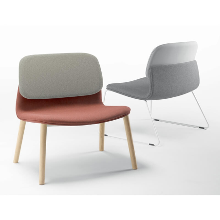 Chauffeuse confortable en tissu pieds en bois origine France