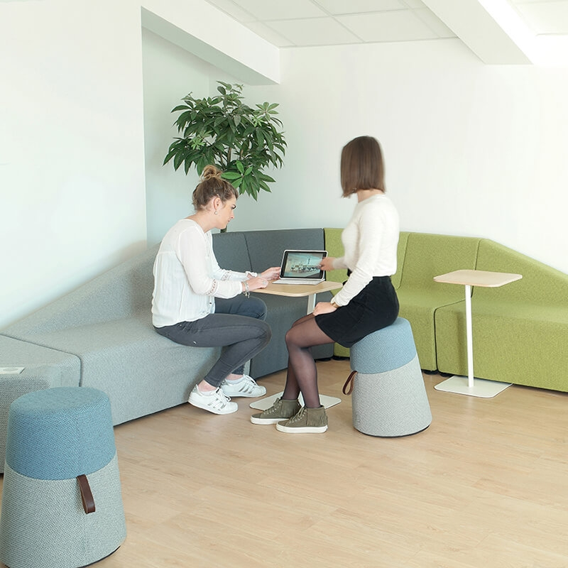 Pouf moderne en tissu made in France