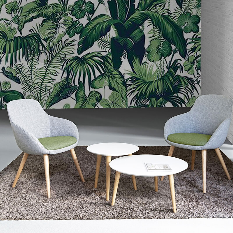 Fauteuil bride en tissu et en bois made in France