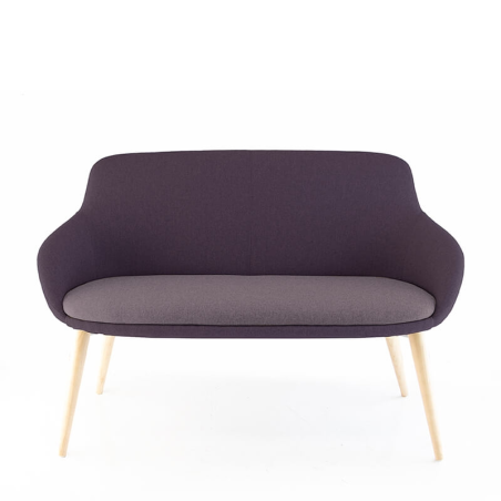 Banquette 2 places en tissu et en bois made in France