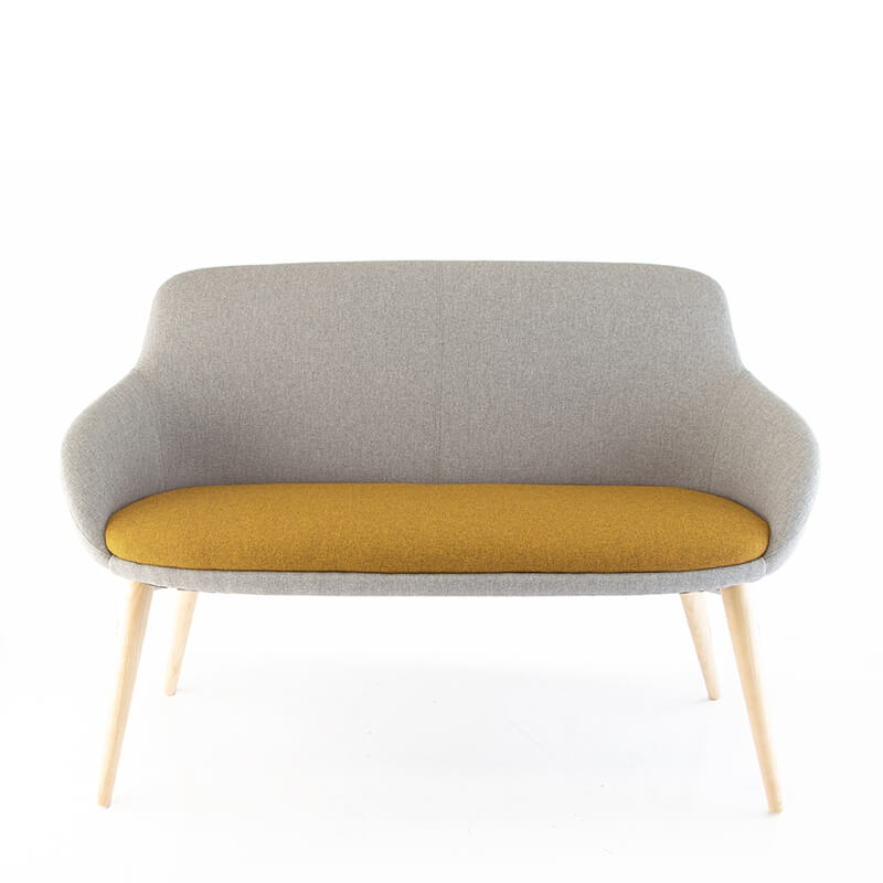 Banquette scandinave en tissu et en bois fabrication française