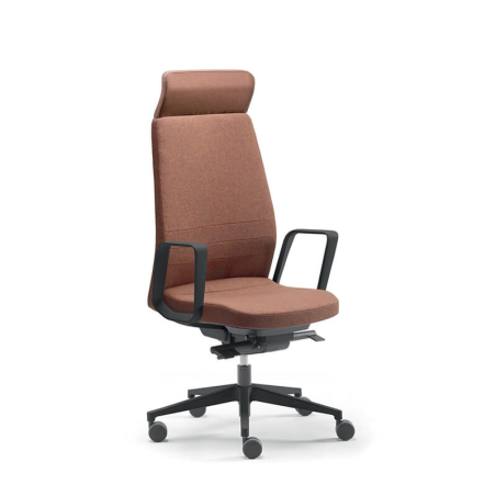 Fauteuil de direction avec roulettes et accoudoirs