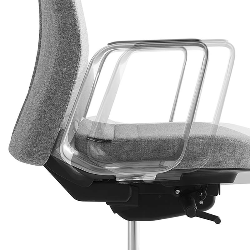 Fauteuil de direction en tissu et métal origine France