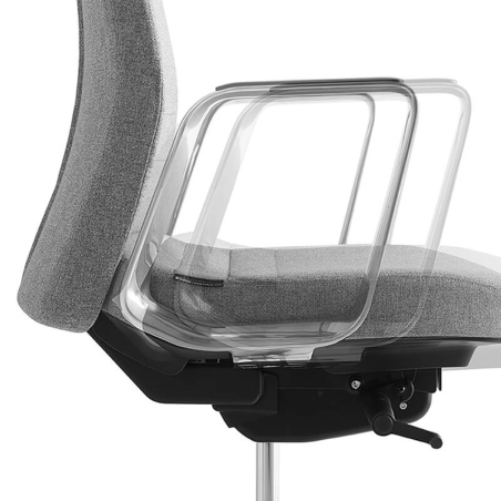 Fauteuil de direction en tissu et métal origine France