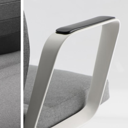 Fauteuil de direction tendance en tissu et métal made in France