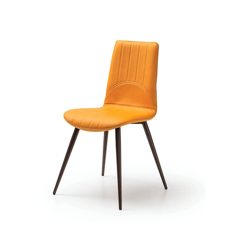 Chaise en synthétique avec pieds en métal made in Italy