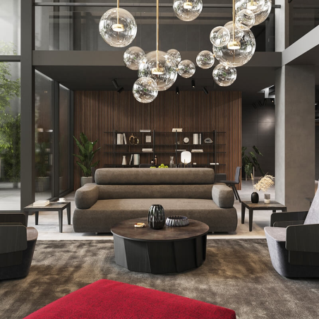 Table basse en céramique et bois fabrication française - Volute