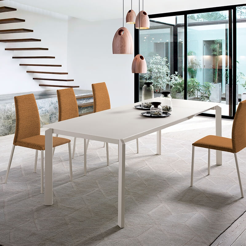 Table de salle à manger extensible en verre made in Spain