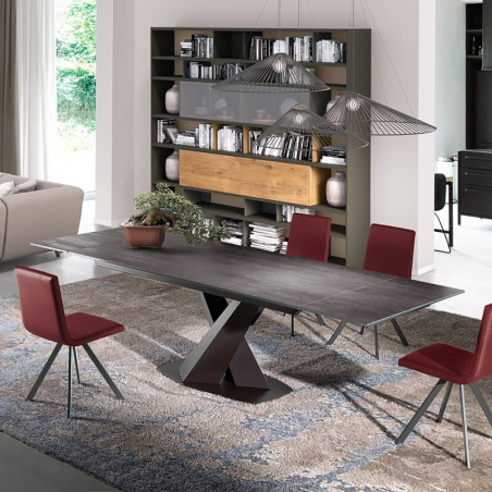 Table à manger design rectangle en céramique