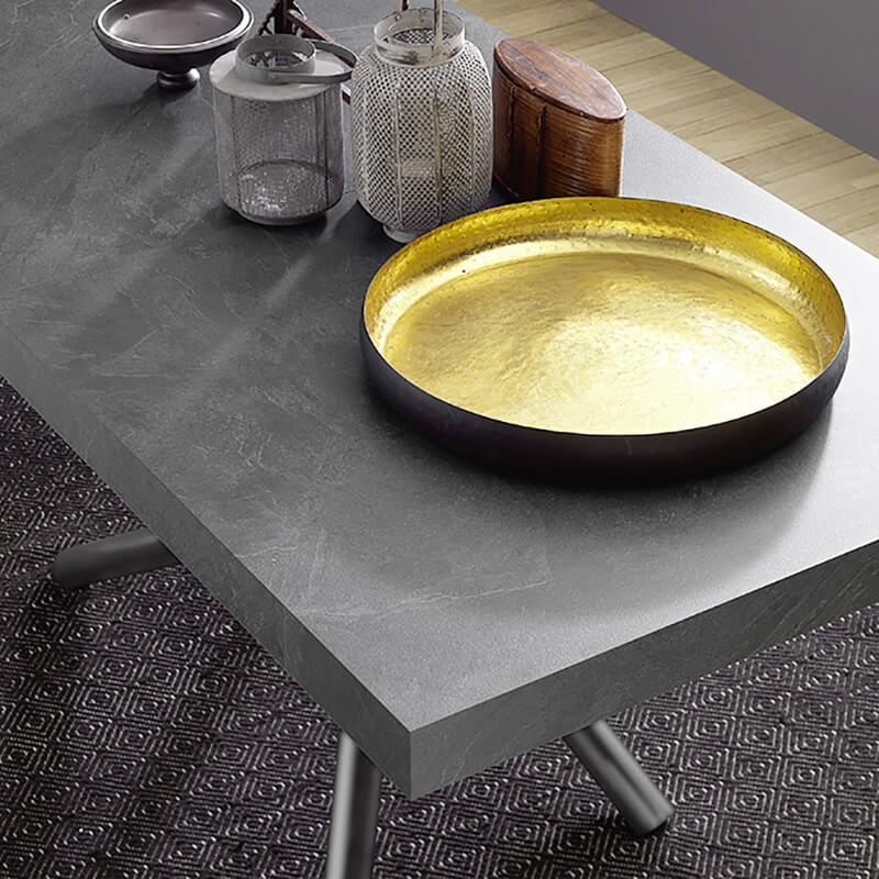 Table de fabrication italienne avec allonges et pied mikado - Fahrenheit