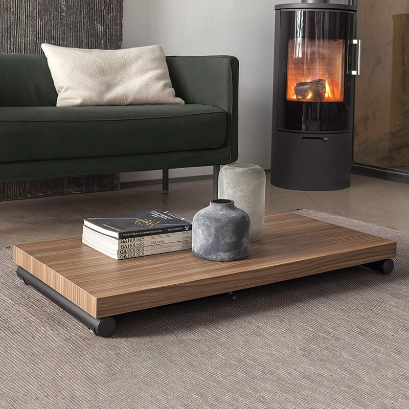 Table basse relevable en mélaminé - Géniale