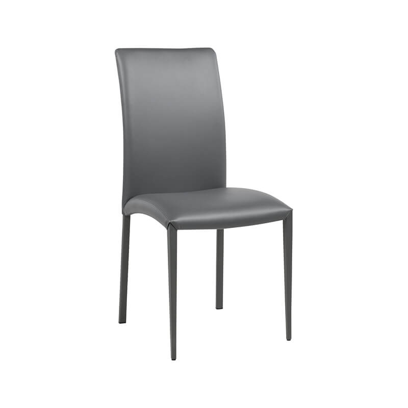 Chaise contemporaine en synthétique avec dos matelassé