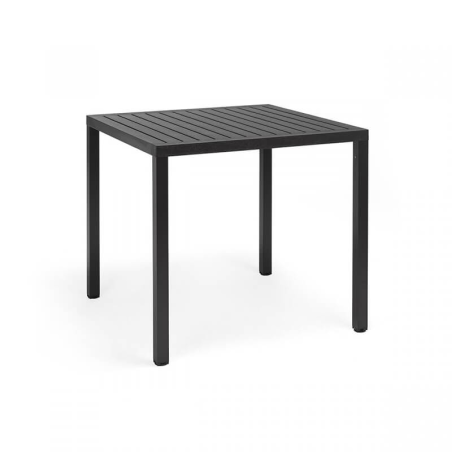Cube - Table de jardin réglable en hauteur carrée fabriquée en Italie