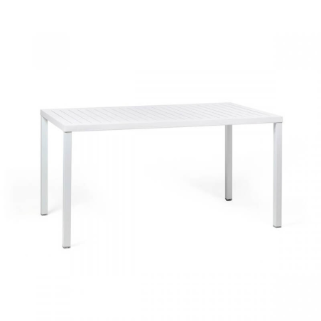 Table de jardin rectangulaire blanche fabrication italienne - Cube
