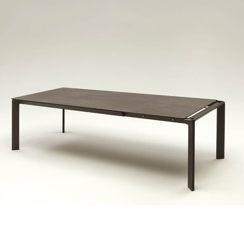 Table de salle à manger italienne extensible en céramique de couleur café  - Class