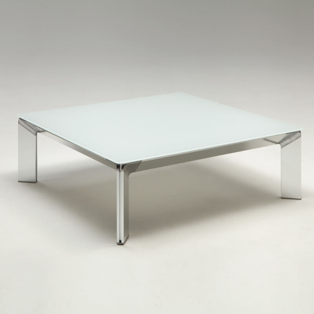 Table basse carrée italienne en verre trempé - Class