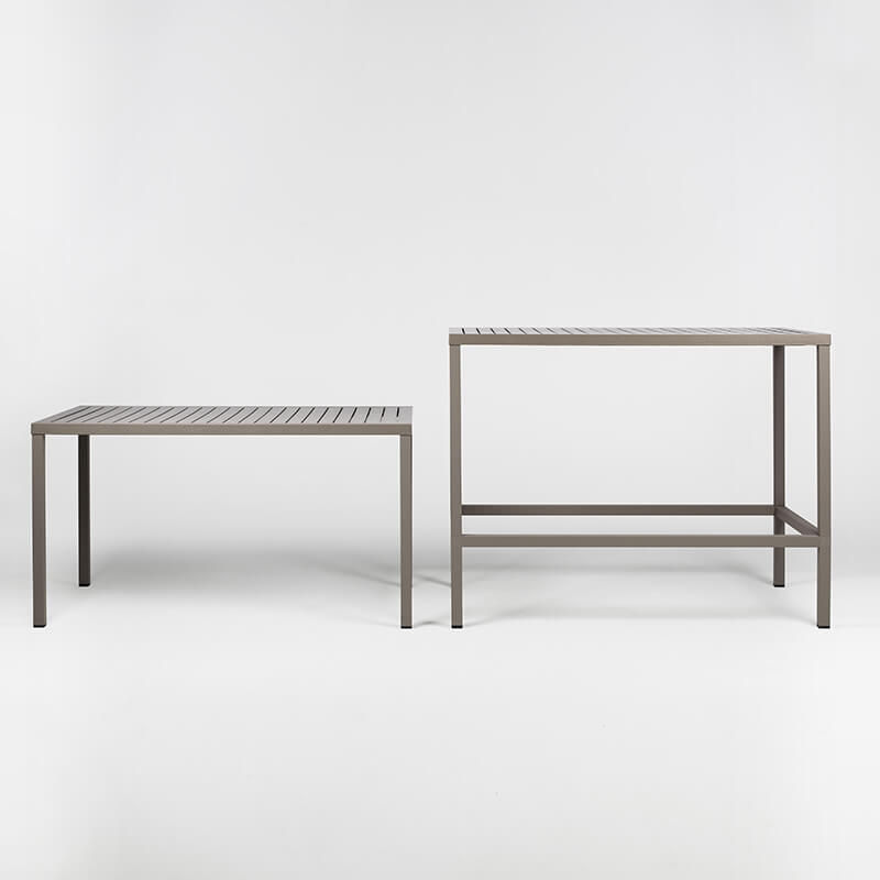 Table de jardin rectangulaire taupe italienne - Cube