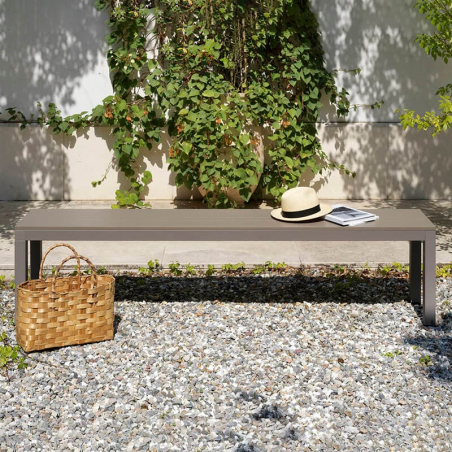 Banc de jardin en aluminium peint fabriqué en Italie - Rio Bench Alu