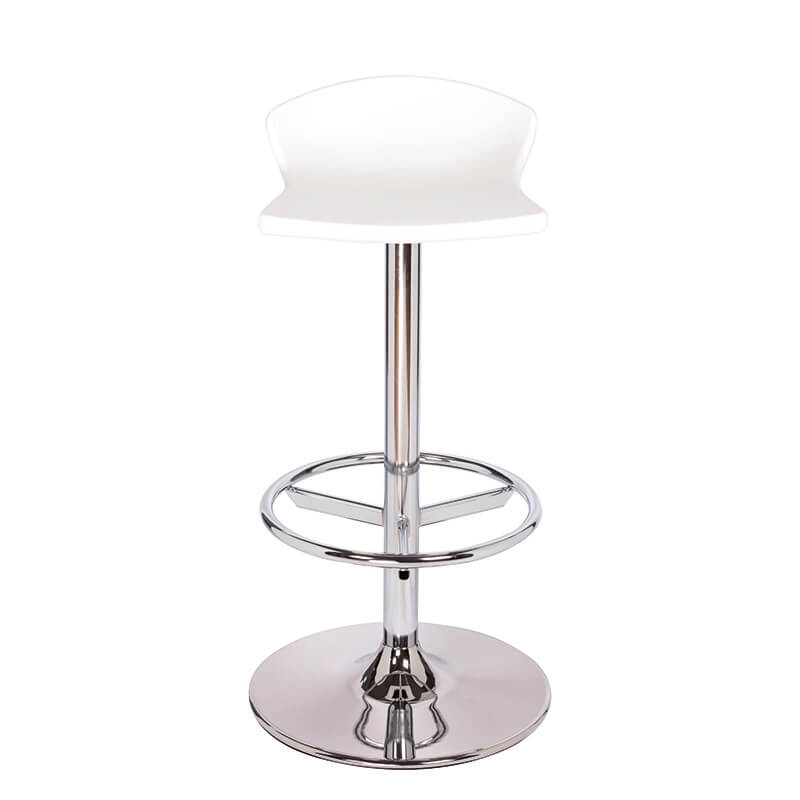 Tabouret bar pivotant fabriqué en Italie en technopolymère et métal chromé - Free