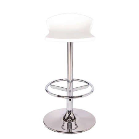 Tabouret bar pivotant fabriqué en Italie en technopolymère et métal chromé - Free
