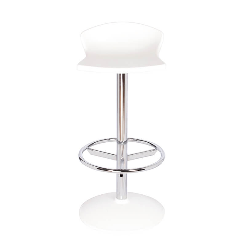 Tabouret bar pivotant italien en technopolymère et métal chromé - Free