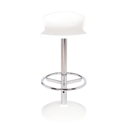 Tabouret bar pivotant italien en technopolymère et métal chromé - Free