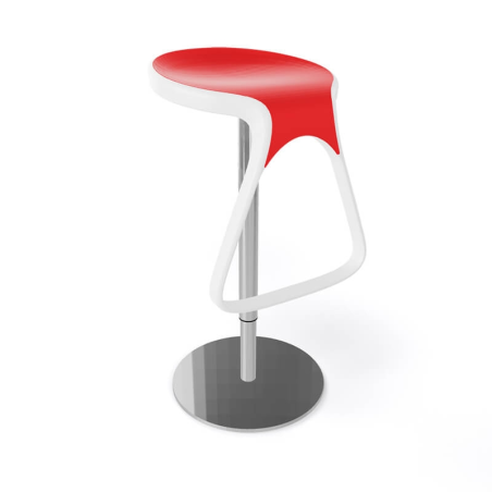 Tabouret design italien pivotant rouge - Octo