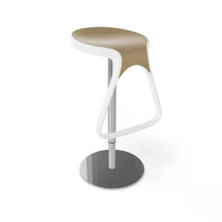 Tabouret design italien pivotant taupe - Octo
