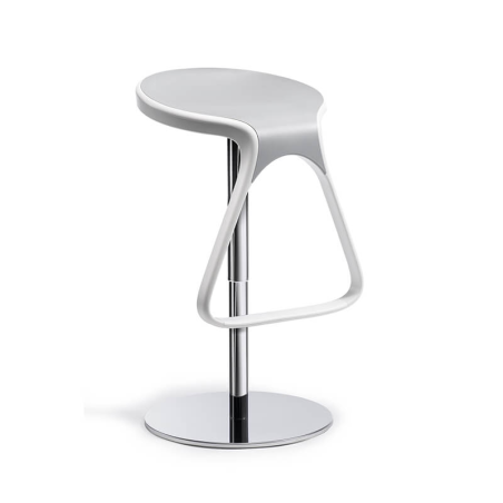 Tabouret design italien pivotant gris clair - Octo
