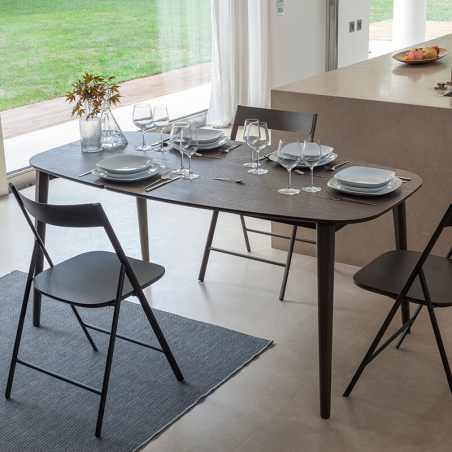 Table demi-oblongue en bois de fabrication italienne - Ribot Wood