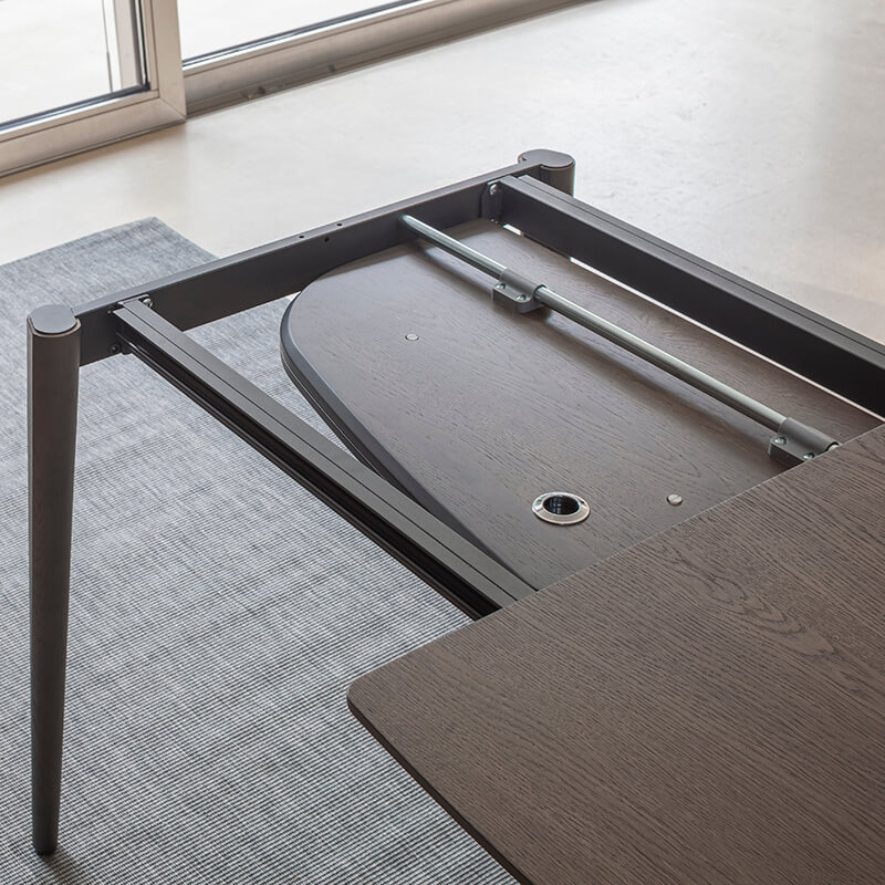 Table avec allonges demi-oblongue en bois de fabrication italienne - Ribot Wood