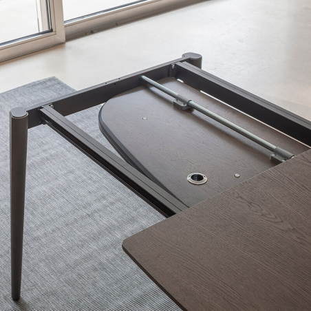 Table avec allonges demi-oblongue en bois de fabrication italienne - Ribot Wood