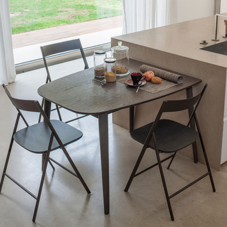 Table extensible demi-oblongue en bois de fabrication italienne - Ribot Wood