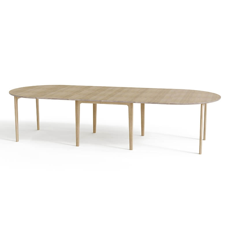 Table ronde scandinave extensible en bois massif conçue au Danemark - SM112