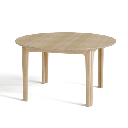 Table ronde en bois massif avec allonges conçue au Danemark - SM112