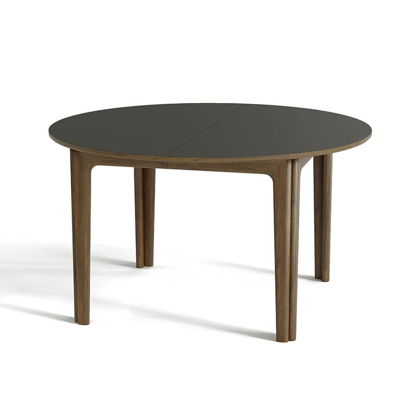 Table ronde en stratifié avec allonges conçue au Danemark - SM112