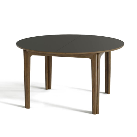 Table ronde en stratifié avec allonges conçue au Danemark - SM112