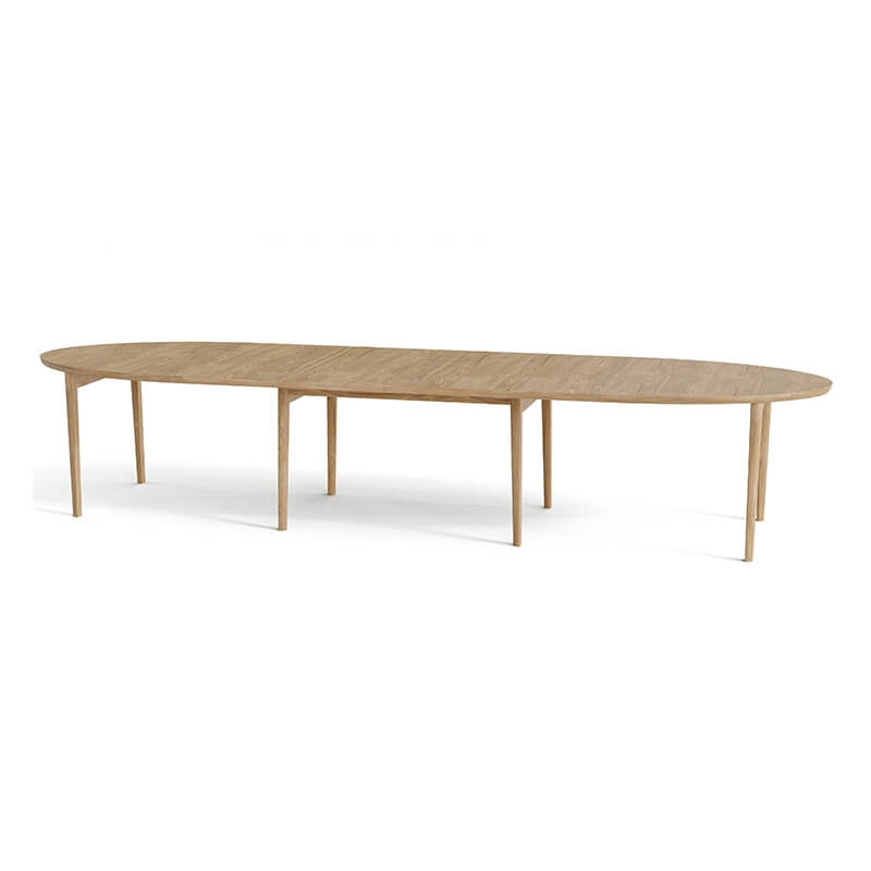 Table ovale nordique extensible en bois massif fabriquée au Danemark - SM78
